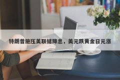 特朗普施压美联储降息，美元跌黄金日元涨
